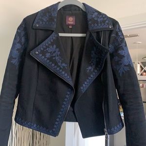 Luxury designer Marchesa Voyager Embroidered Moto